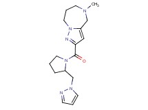 5-methyl-2-{[2-(1H-pyrazol-1-ylmethyl)pyrrolidin-1-yl]carbonyl}-5,6,7,8-tetrahydro-4H-pyrazolo[1,5-a][1,4]diazepine