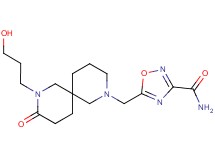 5-{[8-(3-hydroxypropyl)-9-oxo-2,8-diazaspiro[5.5]undec-2-yl]methyl}-1,2,4-oxadiazole-3-carboxamide