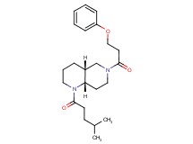 (4aR*,8aS*)-1-(4-methylpentanoyl)-6-(3-phenoxypropanoyl)decahydro-1,6-naphthyridine