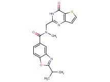 2-isopropyl-N-methyl-N-[(4-oxo-3,4-dihydrothieno[3,2-d]pyrimidin-2-yl)methyl]-1,3-benzoxazole-5-carboxamide