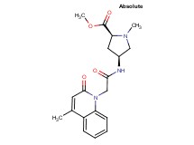 methyl (2S,4S)-1-methyl-4-{[(4-methyl-2-oxoquinolin-1(2H)-yl)acetyl]amino}pyrrolidine-2-carboxylate