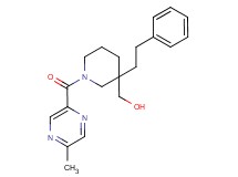 [1-[(5-methyl-2-pyrazinyl)carbonyl]-3-(2-phenylethyl)-3-piperidinyl]methanol