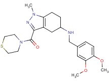 N-(3,4-dimethoxybenzyl)-1-methyl-3-(4-thiomorpholinylcarbonyl)-4,5,6,7-tetrahydro-1H-indazol-5-amine