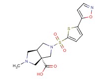 (3aS*,6aS*)-2-[(5-isoxazol-5-yl-2-thienyl)sulfonyl]-5-methylhexahydropyrrolo[3,4-c]pyrrole-3a(1H)-carboxylic acid