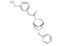 (1S*,5R*)-6-[(3-methoxyphenyl)acetyl]-3-(2-pyridinylmethyl)-3,6-diazabicyclo[3.2.2]nonane