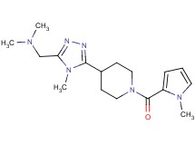 N,N-dimethyl-1-(4-methyl-5-{1-[(1-methyl-1H-pyrrol-2-yl)carbonyl]piperidin-4-yl}-4H-1,2,4-triazol-3-yl)methanamine