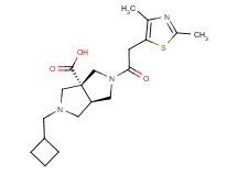 (3aR*,6aR*)-2-(cyclobutylmethyl)-5-[(2,4-dimethyl-1,3-thiazol-5-yl)acetyl]hexahydropyrrolo[3,4-c]pyrrole-3a(1H)-carboxylic acid
