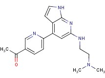 1-[6-(6-{[2-(dimethylamino)ethyl]amino}-1H-pyrrolo[2,3-b]pyridin-4-yl)pyridin-3-yl]ethanone