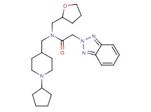 2-(2H-1,2,3-benzotriazol-2-yl)-N-[(1-cyclopentyl-4-piperidinyl)methyl]-N-(tetrahydro-2-furanylmethyl)acetamide