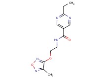 2-ethyl-N-{2-[(4-methyl-1,2,5-oxadiazol-3-yl)oxy]ethyl}pyrimidine-5-carboxamide