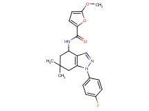 N-[1-(4-fluorophenyl)-6,6-dimethyl-4,5,6,7-tetrahydro-1H-indazol-4-yl]-5-methoxy-2-furamide