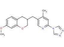 5-[(7-methoxy-3,4-dihydro-2H-chromen-3-yl)methyl]-4-methyl-2-(4H-1,2,4-triazol-4-yl)pyridine