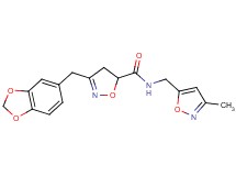 3-(1,3-benzodioxol-5-ylmethyl)-N-[(3-methyl-5-isoxazolyl)methyl]-4,5-dihydro-5-isoxazolecarboxamide