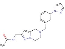 N-({5-[3-(1H-pyrazol-1-yl)benzyl]-4,5,6,7-tetrahydropyrazolo[1,5-a]pyrazin-2-yl}methyl)acetamide