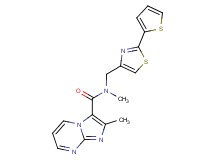 N,2-dimethyl-N-{[2-(2-thienyl)-1,3-thiazol-4-yl]methyl}imidazo[1,2-a]pyrimidine-3-carboxamide