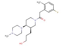 3-[(3R*,4S*)-1-[(5-fluoro-2-methylphenyl)acetyl]-4-(4-methylpiperazin-1-yl)piperidin-3-yl]propan-1-ol