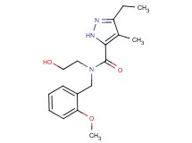 3-ethyl-N-(2-hydroxyethyl)-N-(2-methoxybenzyl)-4-methyl-1H-pyrazole-5-carboxamide