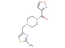 1-(3-isoxazolylcarbonyl)-4-[(2-methyl-1,3-thiazol-4-yl)methyl]piperazine trifluoroacetate