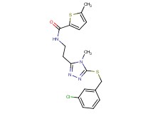 N-(2-{5-[(3-chlorobenzyl)thio]-4-methyl-4H-1,2,4-triazol-3-yl}ethyl)-5-methyl-2-thiophenecarboxamide