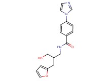 N-[3-(2-furyl)-2-(hydroxymethyl)propyl]-4-(1H-imidazol-1-yl)benzamide