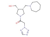 [(3R*,4R*)-4-(1-azepanylmethyl)-1-(2H-tetrazol-2-ylacetyl)-3-pyrrolidinyl]methanol