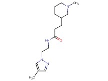 3-(1-methyl-3-piperidinyl)-N-[2-(4-methyl-1H-pyrazol-1-yl)ethyl]propanamide