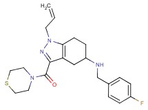 1-allyl-N-(4-fluorobenzyl)-3-(4-thiomorpholinylcarbonyl)-4,5,6,7-tetrahydro-1H-indazol-5-amine
