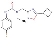 N-[(5-cyclobutyl-1,2,4-oxadiazol-3-yl)methyl]-N-ethyl-N'-(4-fluorophenyl)urea