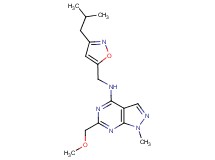 N-[(3-isobutyl-5-isoxazolyl)methyl]-6-(methoxymethyl)-1-methyl-1H-pyrazolo[3,4-d]pyrimidin-4-amine