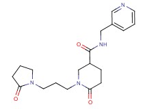 6-oxo-1-[3-(2-oxo-1-pyrrolidinyl)propyl]-N-(3-pyridinylmethyl)-3-piperidinecarboxamide