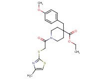 ethyl 4-(4-methoxybenzyl)-1-{[(4-methyl-1,3-thiazol-2-yl)thio]acetyl}-4-piperidinecarboxylate
