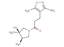 (3R*,4R*)-1-[3-(3,5-dimethylisoxazol-4-yl)propanoyl]-3,4-dimethylpyrrolidin-3-ol