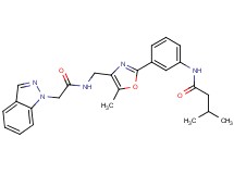N-[3-(4-{[(1H-indazol-1-ylacetyl)amino]methyl}-5-methyl-1,3-oxazol-2-yl)phenyl]-3-methylbutanamide