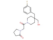 1-{2-[4-(3-fluorobenzyl)-4-(hydroxymethyl)-1-piperidinyl]-2-oxoethyl}-2-pyrrolidinone