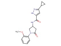 3-cyclopropyl-N-[1-(2-methoxyphenyl)-5-oxopyrrolidin-3-yl]-1H-pyrazole-5-carboxamide