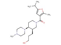 3-[(3R*,4S*)-1-(5-isopropyl-2-methyl-3-furoyl)-4-(4-methylpiperazin-1-yl)piperidin-3-yl]propan-1-ol