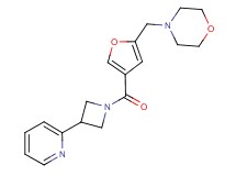 4-[(4-{[3-(2-pyridinyl)-1-azetidinyl]carbonyl}-2-furyl)methyl]morpholine