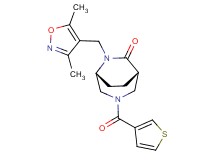 (1S*,5R*)-6-[(3,5-dimethyl-4-isoxazolyl)methyl]-3-(3-thienylcarbonyl)-3,6-diazabicyclo[3.2.2]nonan-7-one