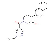 (3S*,4S*)-1-[(1-ethyl-1H-pyrazol-4-yl)carbonyl]-4-(2-naphthyl)piperidin-3-ol