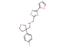 1-[3-(4-fluorophenyl)tetrahydrofuran-3-yl]-N-{[3-(2-furyl)-1,2,4-oxadiazol-5-yl]methyl}methanamine