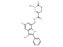 N-[(5-chloro-3-methyl-2-phenyl-1H-indol-7-yl)methyl]-1-methyl-6-oxo-1,4,5,6-tetrahydropyridazine-3-carboxamide