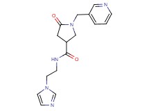 N-[2-(1H-imidazol-1-yl)ethyl]-5-oxo-1-(3-pyridinylmethyl)-3-pyrrolidinecarboxamide