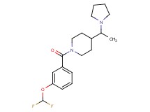 1-[3-(difluoromethoxy)benzoyl]-4-[1-(1-pyrrolidinyl)ethyl]piperidine