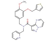N-[4-methoxy-3-(3-thienylmethoxy)benzyl]-N-(2-pyridinylmethyl)pyrazolo[1,5-a]pyrimidine-3-carboxamide