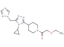 4-[4-cyclopropyl-5-(1H-1,2,4-triazol-1-ylmethyl)-4H-1,2,4-triazol-3-yl]-1-(ethoxyacetyl)piperidine