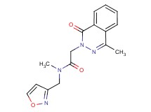 N-(3-isoxazolylmethyl)-N-methyl-2-(4-methyl-1-oxo-2(1H)-phthalazinyl)acetamide
