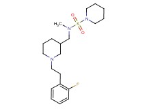 N-({1-[2-(2-fluorophenyl)ethyl]piperidin-3-yl}methyl)-N-methylpiperidine-1-sulfonamide