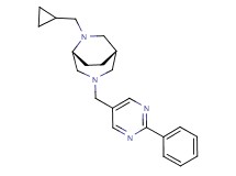 (1S*,5R*)-6-(cyclopropylmethyl)-3-[(2-phenyl-5-pyrimidinyl)methyl]-3,6-diazabicyclo[3.2.2]nonane
