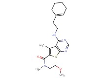 4-{[2-(1-cyclohexen-1-yl)ethyl]amino}-N-(2-methoxyethyl)-N,5-dimethylthieno[2,3-d]pyrimidine-6-carboxamide