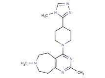 2,7-dimethyl-4-[4-(4-methyl-4H-1,2,4-triazol-3-yl)piperidin-1-yl]-6,7,8,9-tetrahydro-5H-pyrimido[4,5-d]azepine